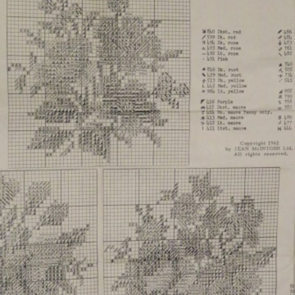 Jean McINTOSH Three Small FLORALS Petit Point Kit M-172 (#911) - Picture 5 of 7
